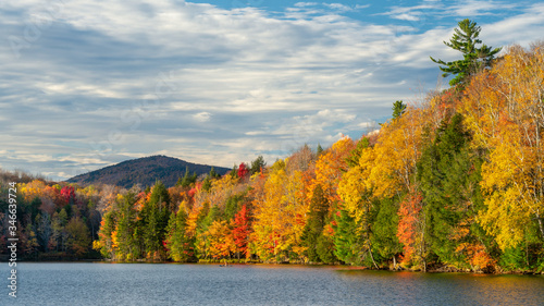 Autumn Morning in Killington Vermont at Kent Pond - Gifford Woods State Park