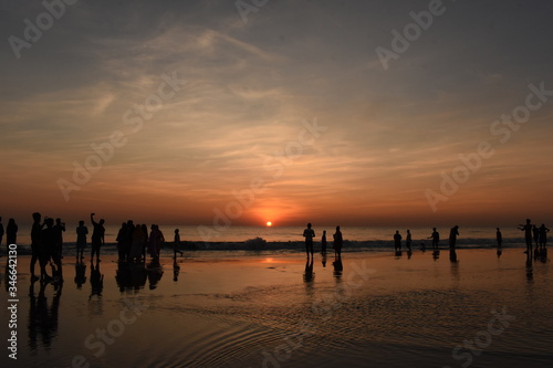 sunset on the beach © Shakhawat Shaon
