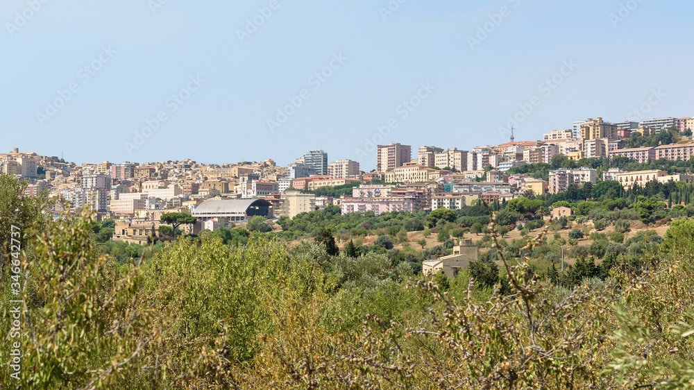Panoramic view of Agrigento city on Sicily