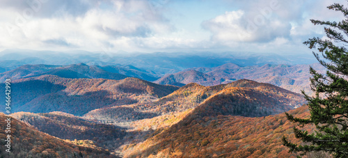 End of the season - Late Autumn Blue Ridge Parkway overlook in November