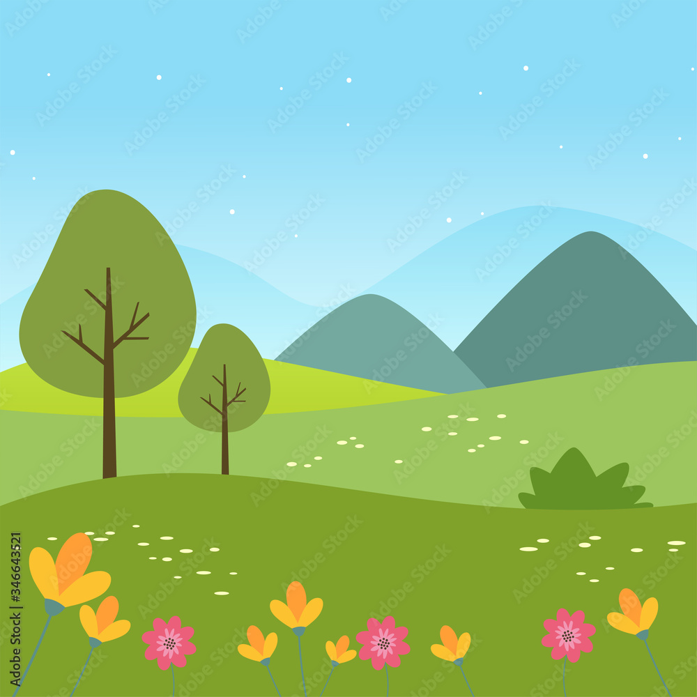 Fototapeta premium Beautiful natural landscape