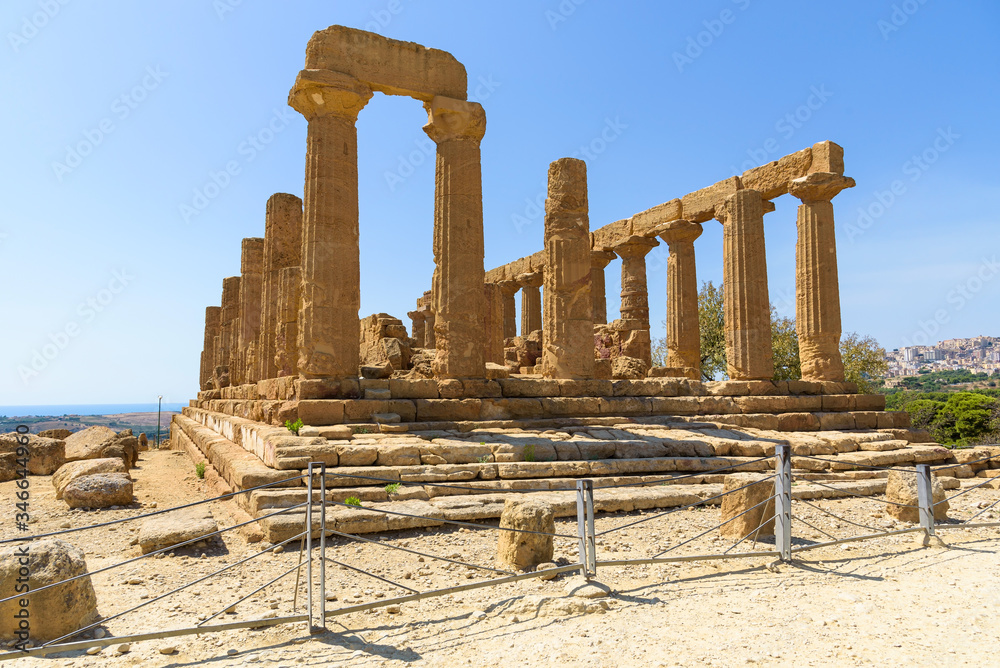 Temple of Juno in the Valley of the Temples in Agrigento