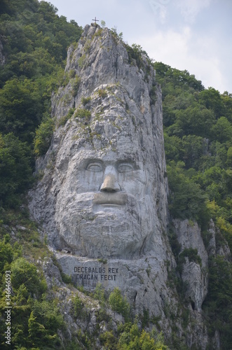 Statua di Decebalo re dei Daci Romania