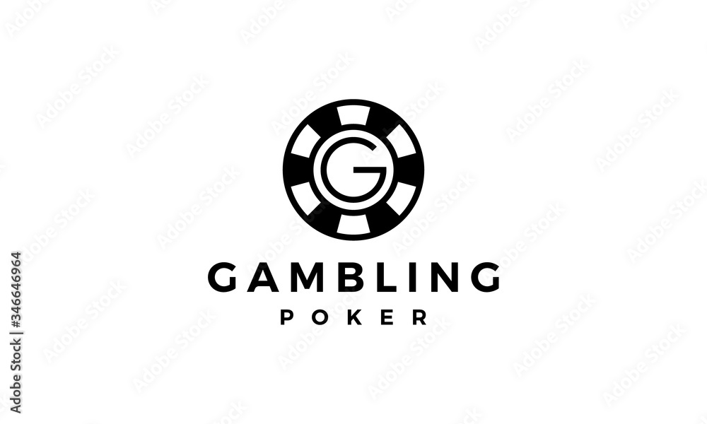 initial G with poker chip logo design concept initial G with poker chip logo design concept