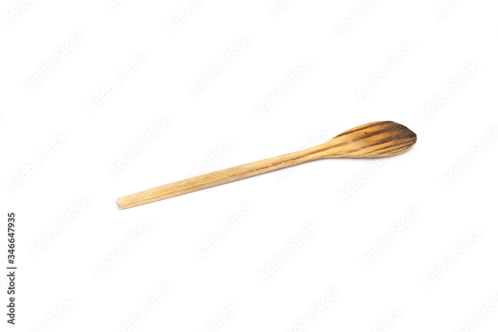 wooden kitchen spoon on white background wooden kitchen spoon on white background