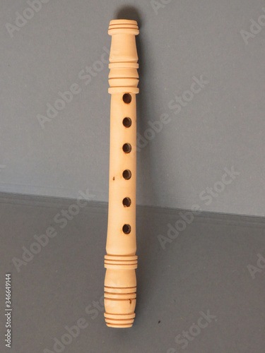 wooden flute recorder photo