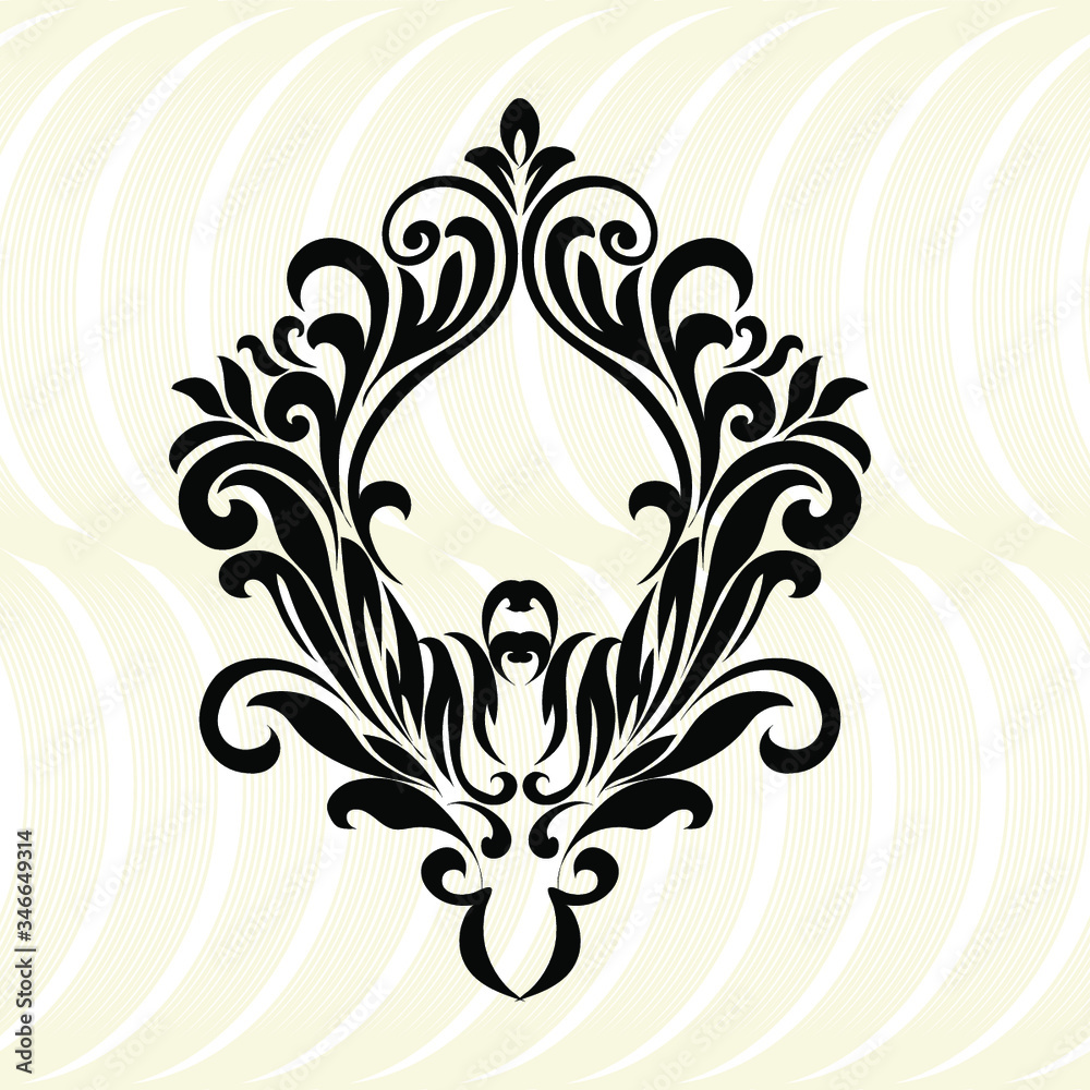 Oriental vector damask patterns for greeting cards and wedding invitations. Oriental vector damask patterns for greeting cards and wedding invitations.