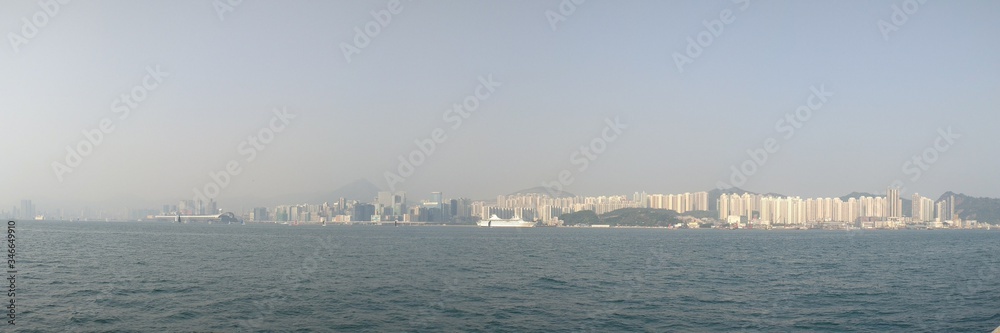 panoramic view of the city of hong kong