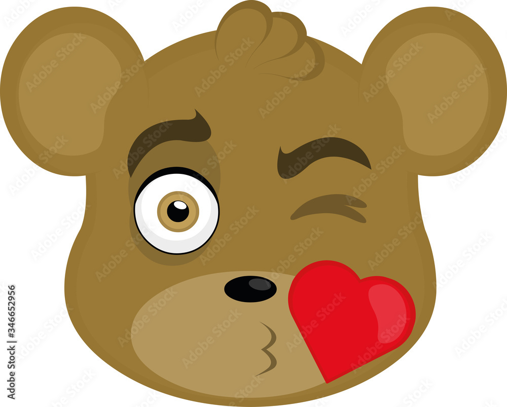 Vector illustration of the face of a cute bear cartoon Vector illustration of the face of a cute bear cartoon