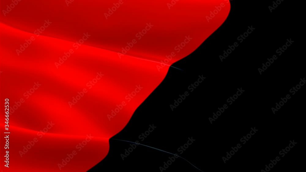Anarchy waving flag. National 3d Anarchist flag waving. Sign of Anarchy seamless loop animation. Anarchist flag HD resolution Background. Anarchy flag Closeup 1080p Full HD video for presentation
