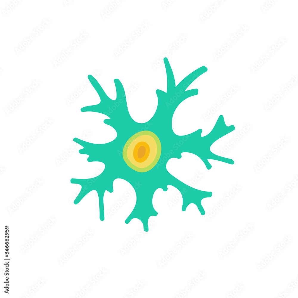 Fototapeta premium neuron doodle icon, vector illustration