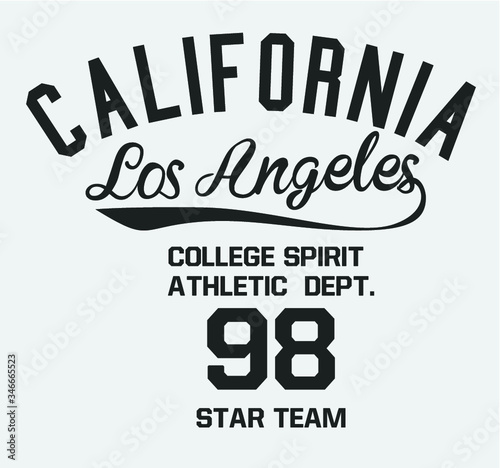 California College style print embroidery graphic design vector art