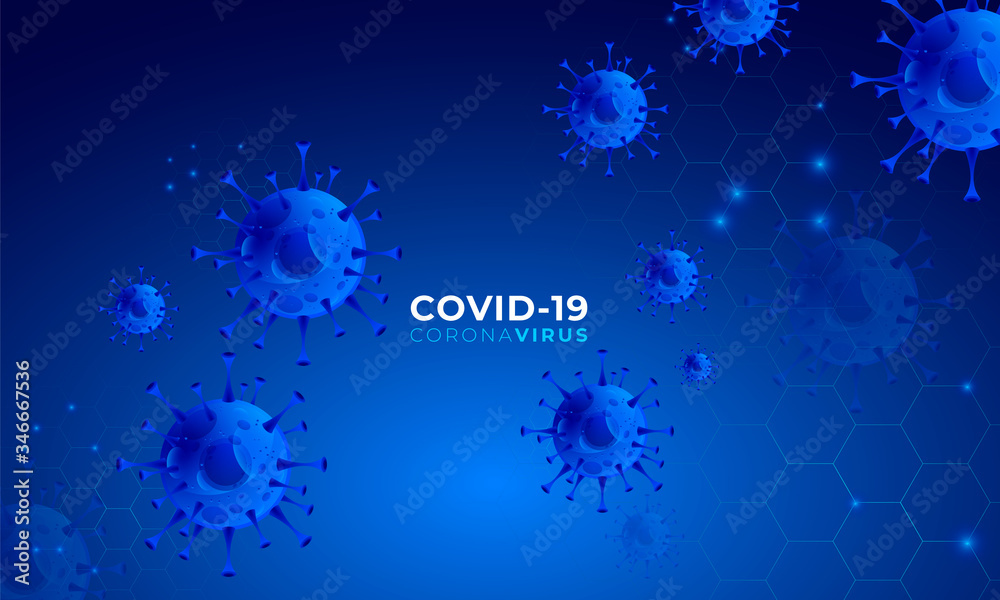Covid 19 Coronavirus prevention icons handwritten typography lettering text line design colorful virus draw white isolated background banner