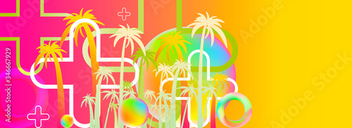 Sale summer backgrounds colorful 3d holiday vector Illustration graphic design poster flyer leaflet party