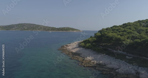 Wallpaper Mural Croatia skeletons arial shot. beautiful flight over islands, sea, trees, beautiful scenery, waves. drone video. Torontodigital.ca