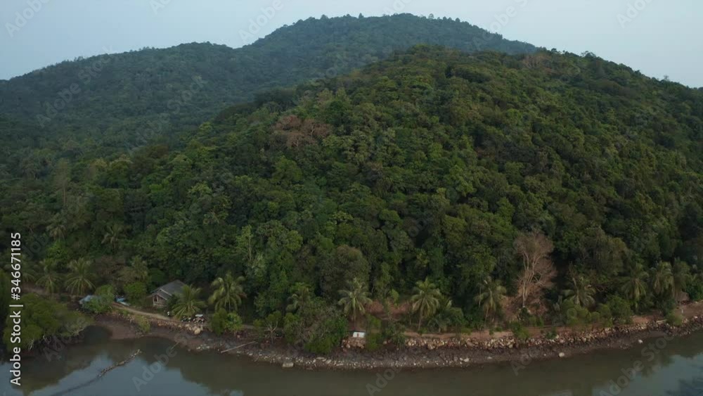 Aerial View Of Beatiful Crystal Clear Water Among Scenic Wooden Mountains Aerial View Of Beatiful Crystal Clear Water Among Scenic Wooden Mountains