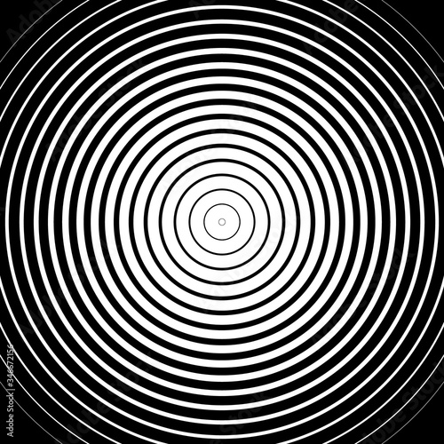 Psychedelic spiral with radial rays. Hypnotic spiral