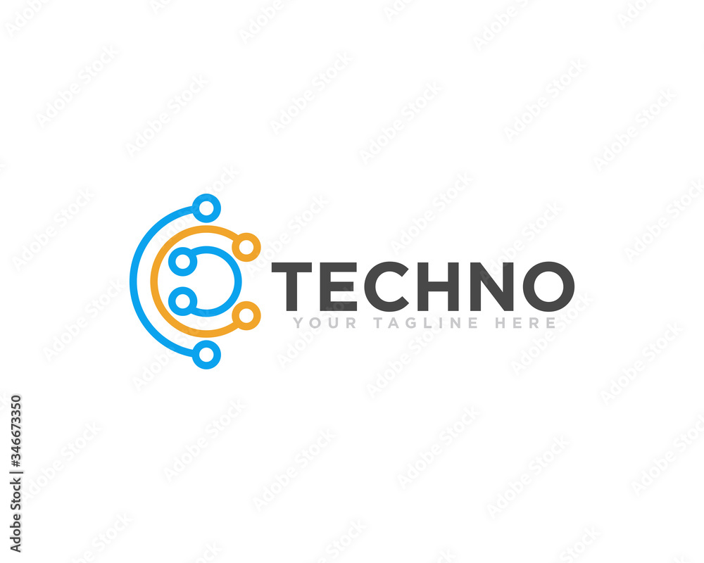Technology Logo Design Vector Illustration Technology Logo Design Vector Illustration