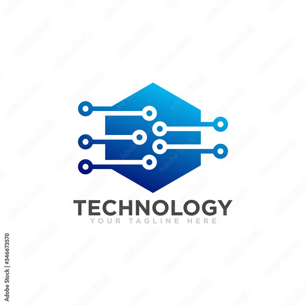 Technology Logo Design Vector Illustration Technology Logo Design Vector Illustration