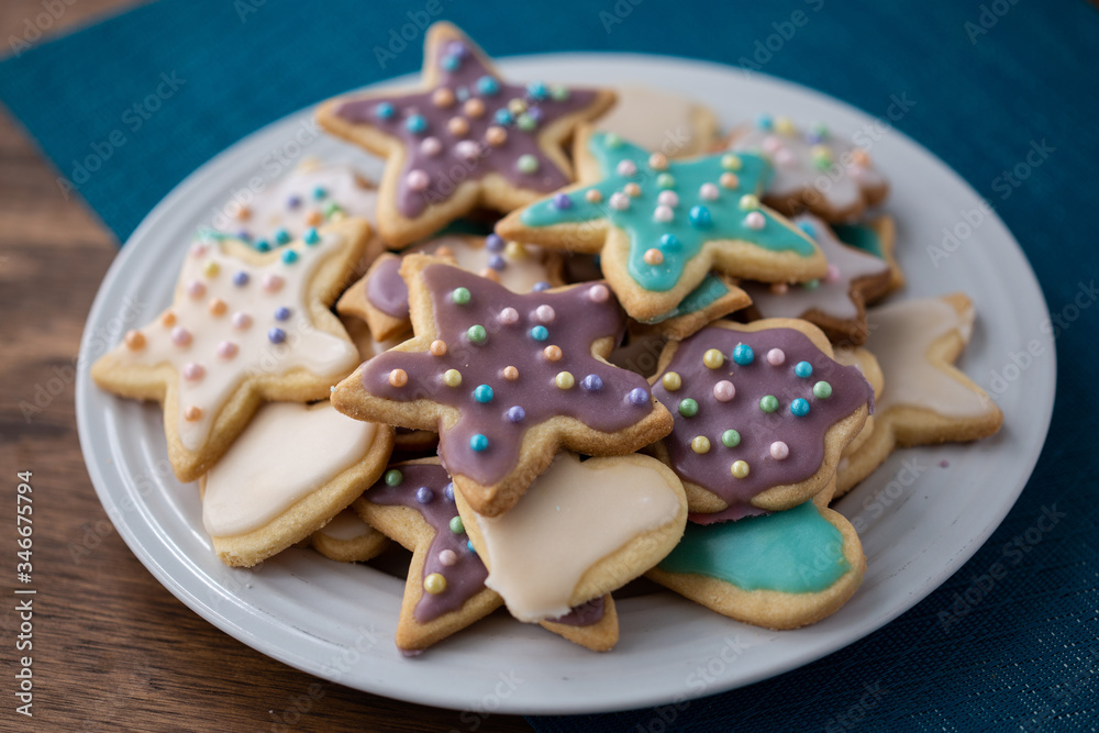 Colorful butter cookies 