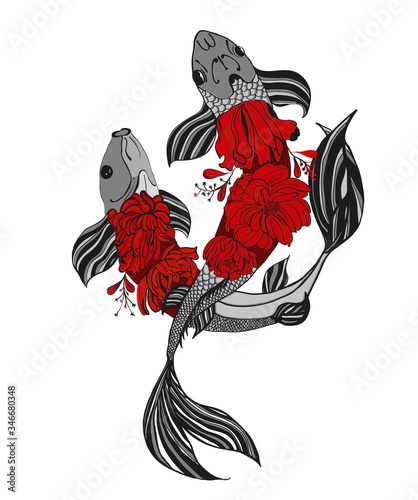 fish flower carp