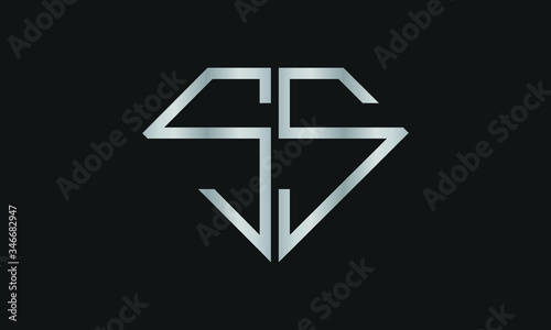 Diamond Shaped Letter S or Letter SS Iconic Logo Design, logo design for Jewelry Company Store.