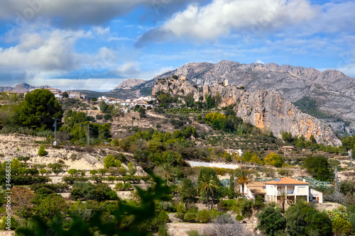 View to the village of Guadalest in Spain