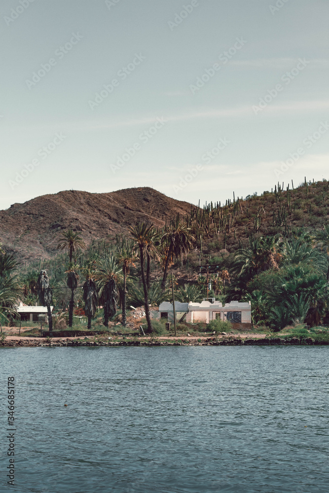 Mulege city. Baja California Sur. Mexico. Anchorage in the Sea of Cortez.