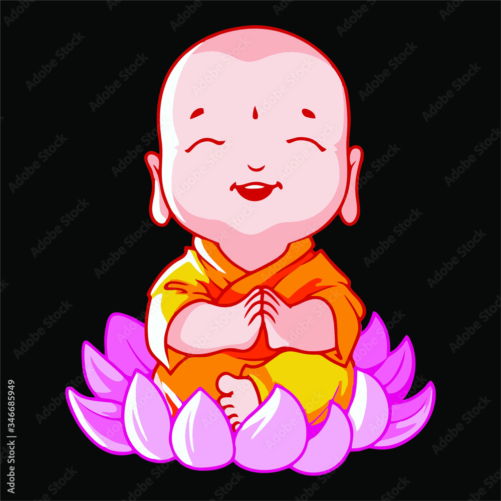 baby buddha with a black background baby buddha with a black background
