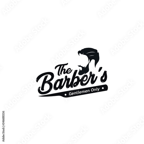 Vintage Barbershop Logo Vector Vintage