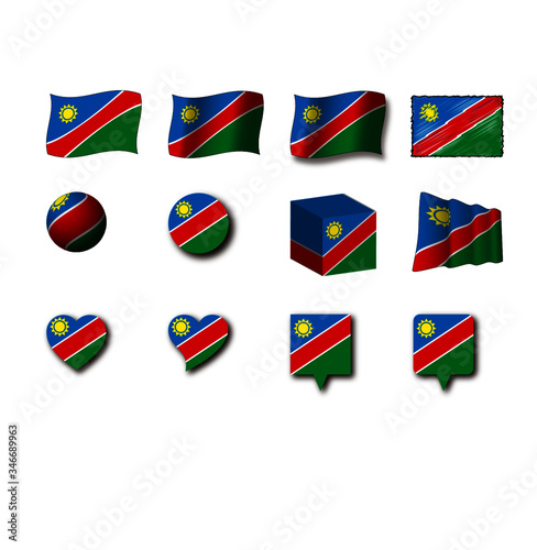 デザインナミビア国旗 | Design Flag of Namibia