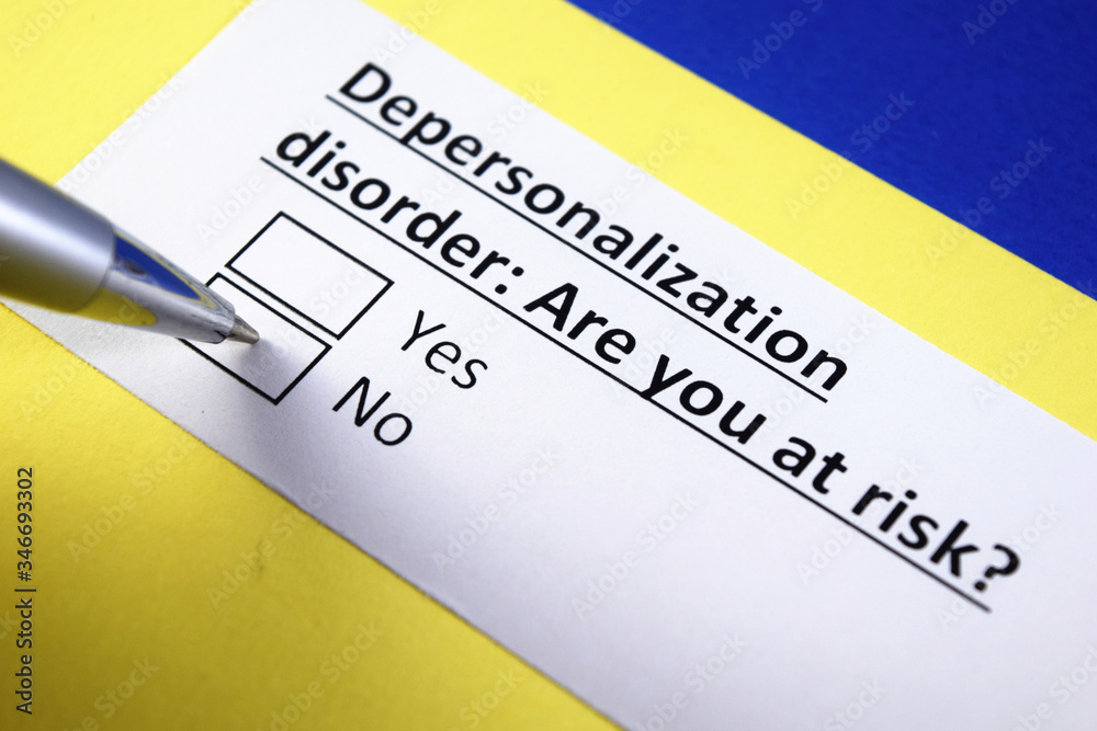 Obraz premium Depersonalization disorder: Are you at risk? Yes or no?