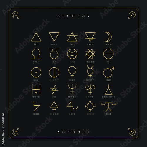 alchemy symbol astrology mystic magic polygon photo
