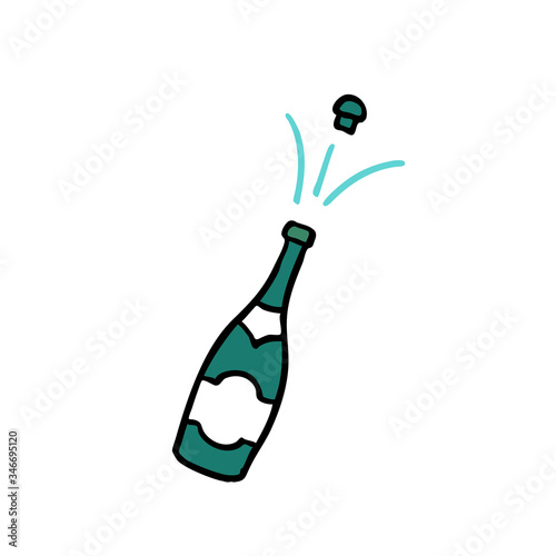 champagne doodle icon