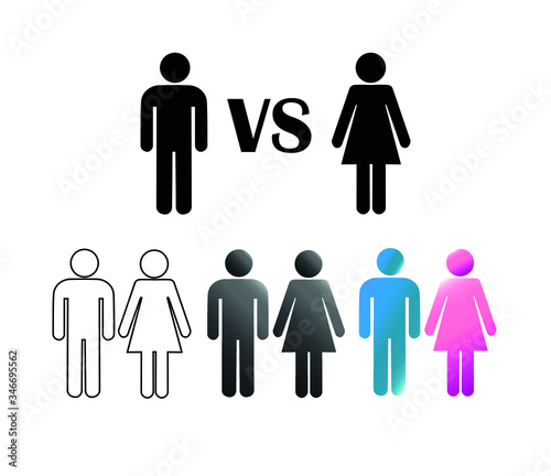 Toilet Icon. Rest Room Vector  Sign and Symbol for Design  Presentation  Website or Apps Elements.washroom.girl vs boy. silhouette men and women. WC symbol  vector logo illustration.