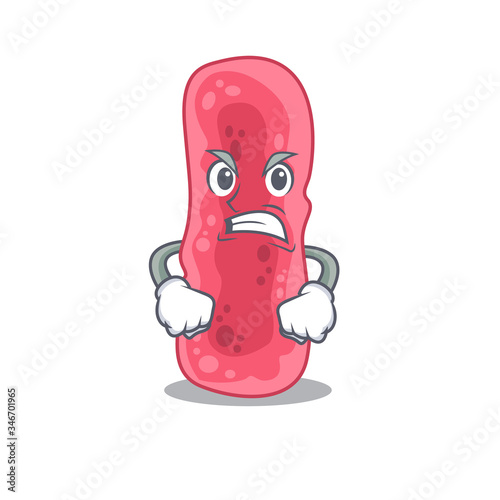 Mascot design concept of shigella sonnei with angry face