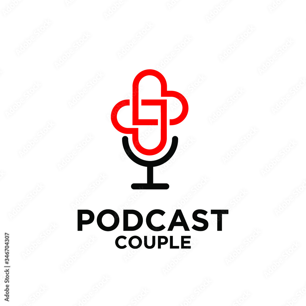 podcast love hearth shape logo icon design vector
podcast love hearth shape logo icon design vector
