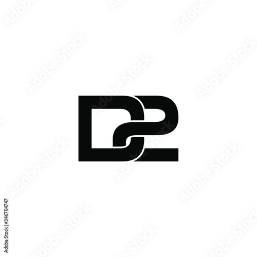 d2 letter original monogram logo design