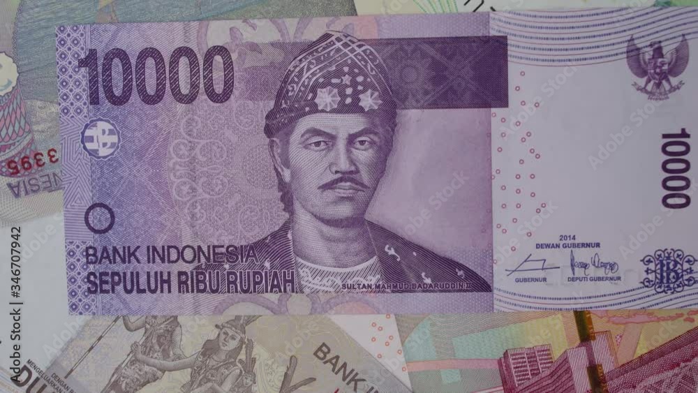 custom made wallpaper toronto digitalBanknotes ten thousand Indonesian rupees, cash. close a rotating banknote