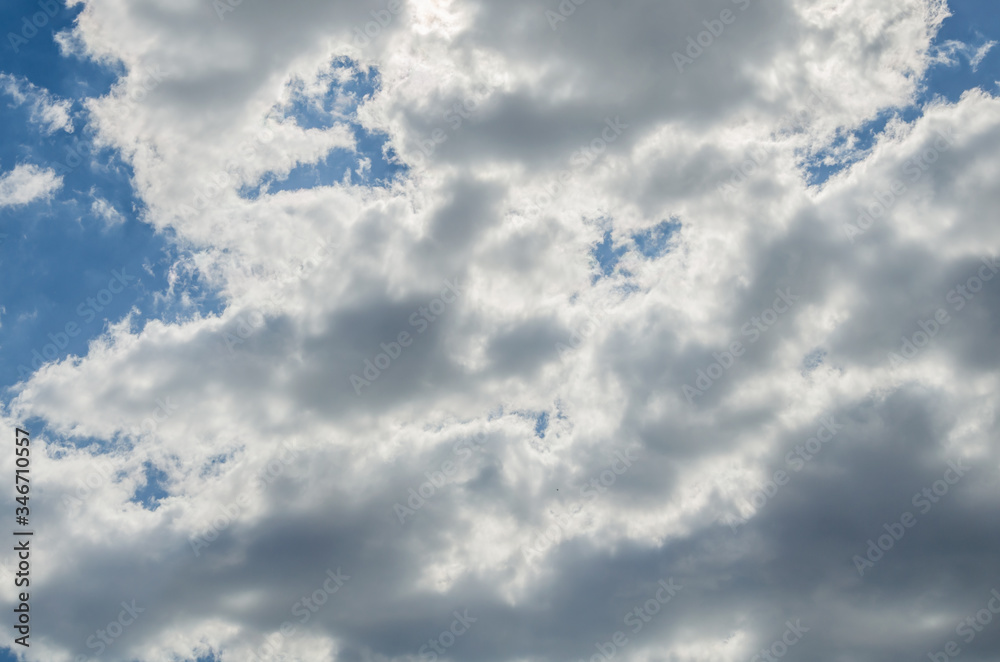 White clouds against a blue sky. White clouds against a blue sky.