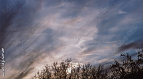 Partly Cloudy Sky at Sunset