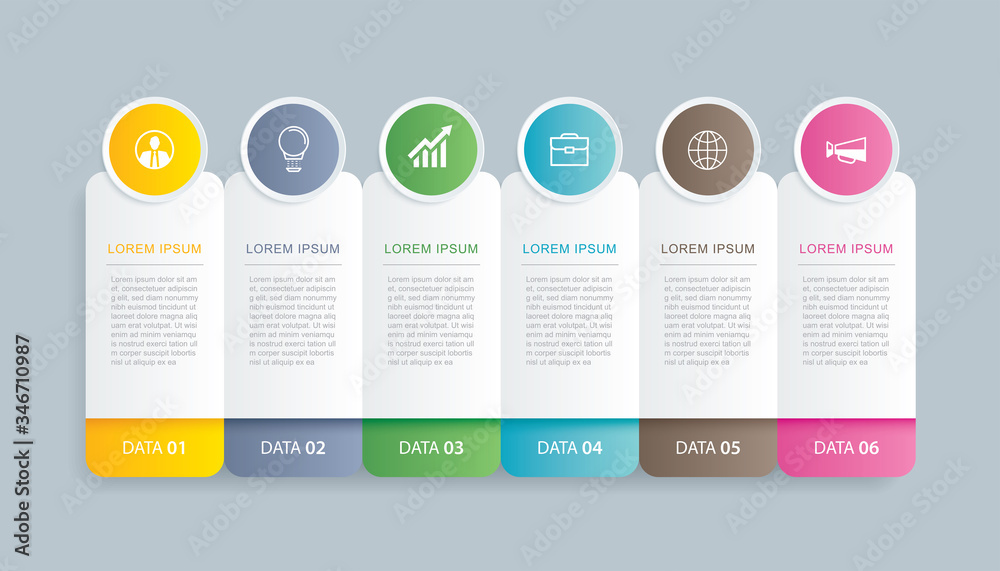 6 data infographics tab paper index template. Vector illustration abstract background. Can be used for workflow layout, business step, banner, web design. 6 data infographics tab paper index template. Vector illustration abstract background. Can be used for workflow layout, business step, banner, web design.