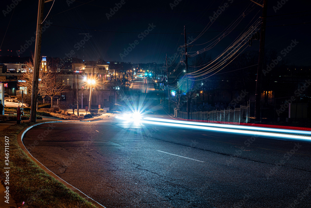 Fototapeta premium night traffic in city