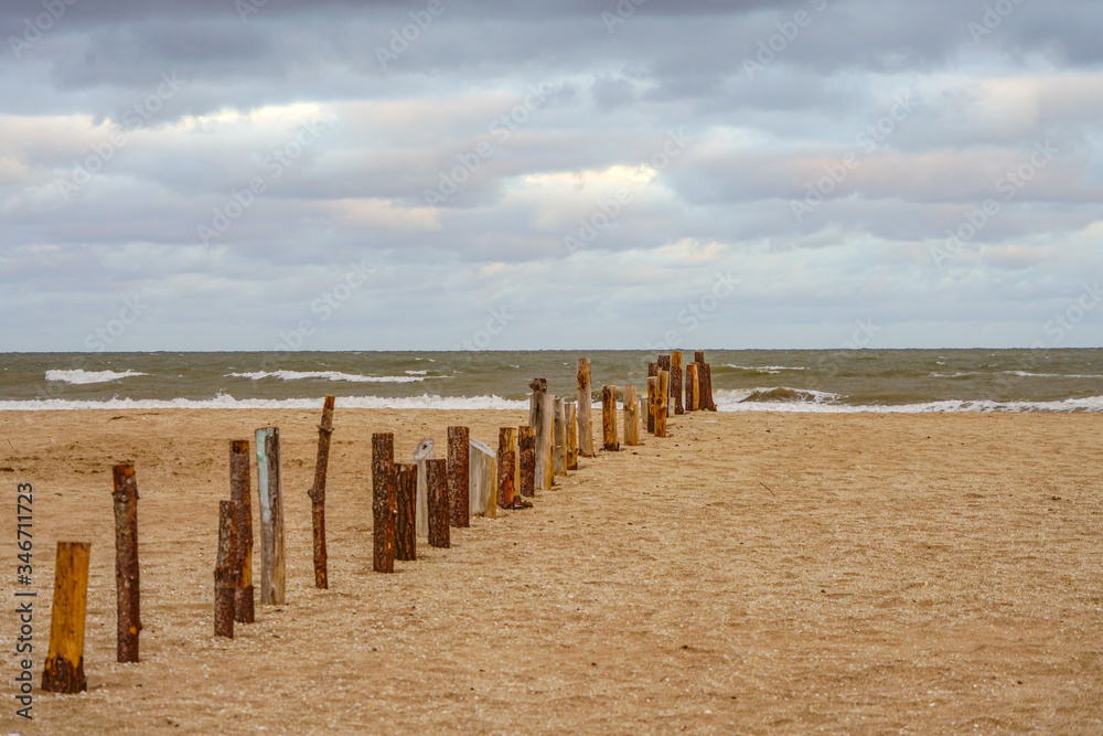 wooden pier on the beach