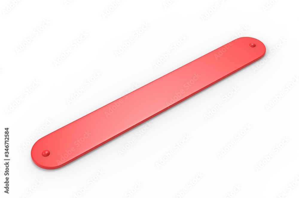 Blank Wide Silicone Rubber Slap Bracelet For branding and Mock up. 3d render illustration. Blank Wide Silicone Rubber Slap Bracelet For branding and Mock up. 3d render illustration.