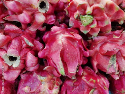 Red dragon fruit from Asia