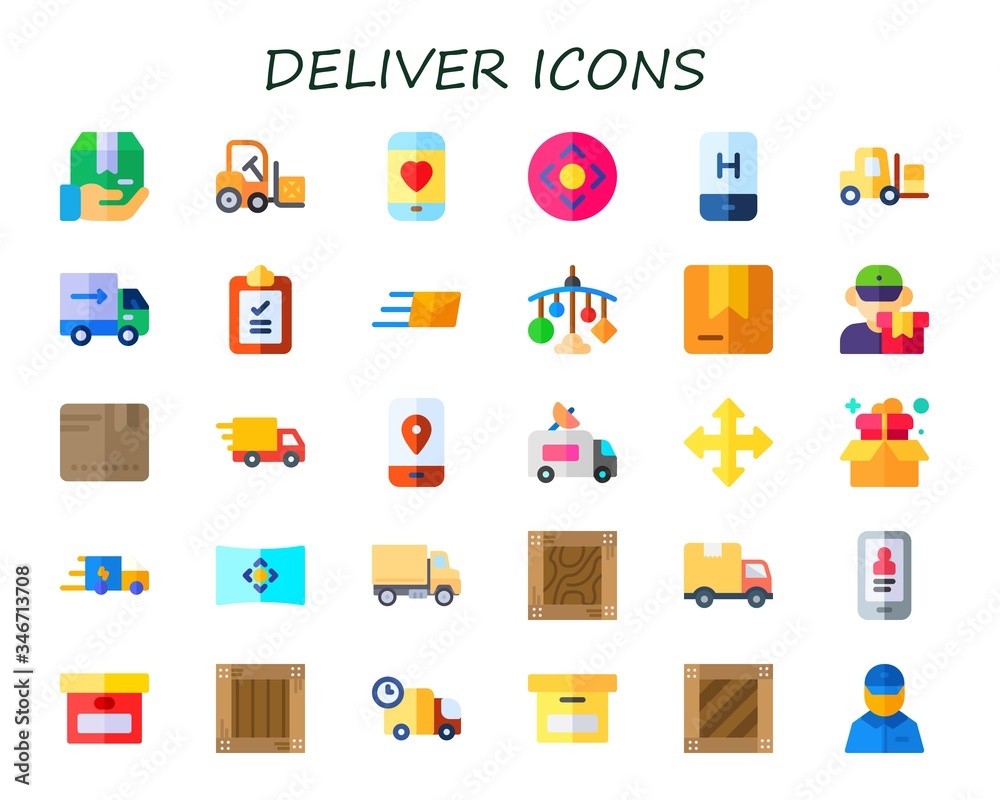 deliver icon set