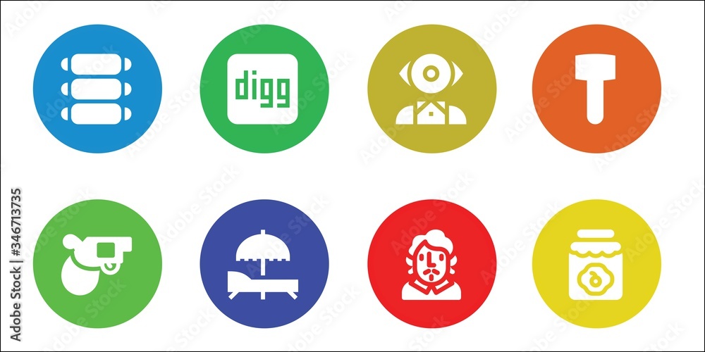 Fototapeta premium filled icon set