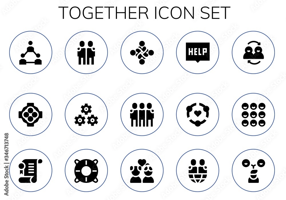 Modern Simple Set of together Vector filled Icons