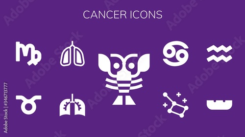 cancer icon set
